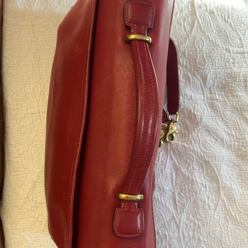 -𝐒𝐎𝐋𝐃-Vintage Red Coach Lexington Briefcase/Attache Case - Picture 6 of 16